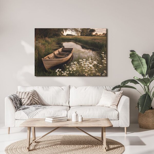 Quadro su tela – Tranquillità autunnale al laghetto