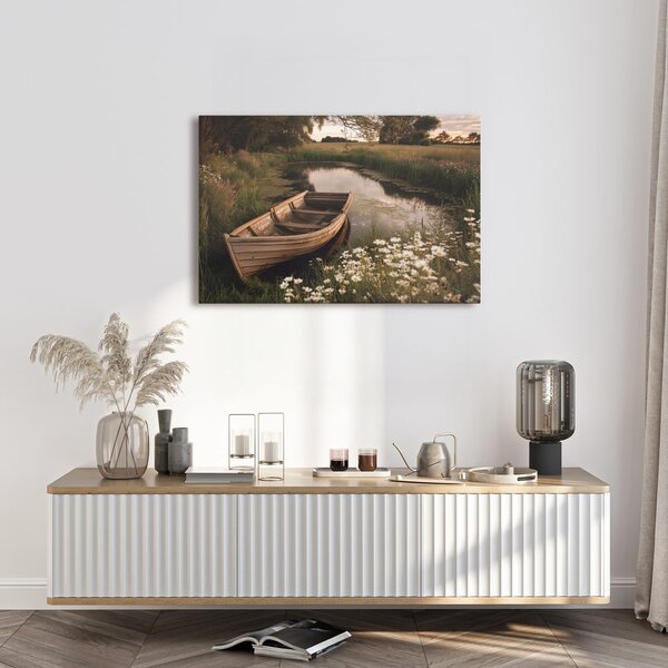 Quadro su tela – Tranquillità autunnale al laghetto