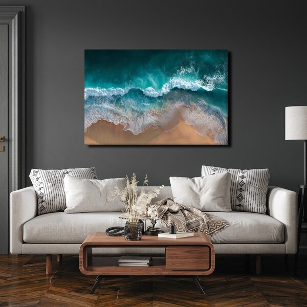 Quadro su tela – Onda marina e sabbia