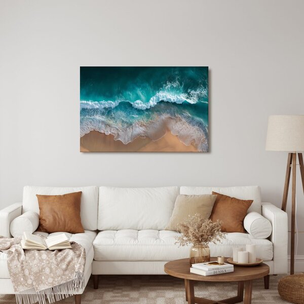 Quadro su tela – Onda marina e sabbia