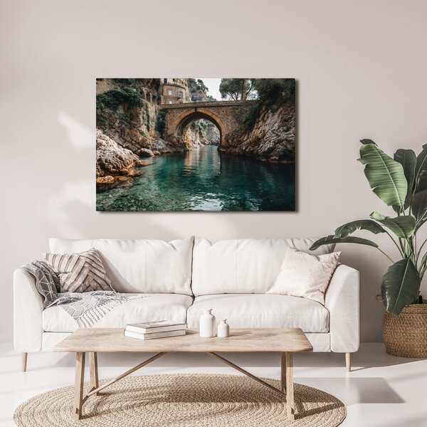Quadro su tela – Acqua tranquilla sotto il ponte
