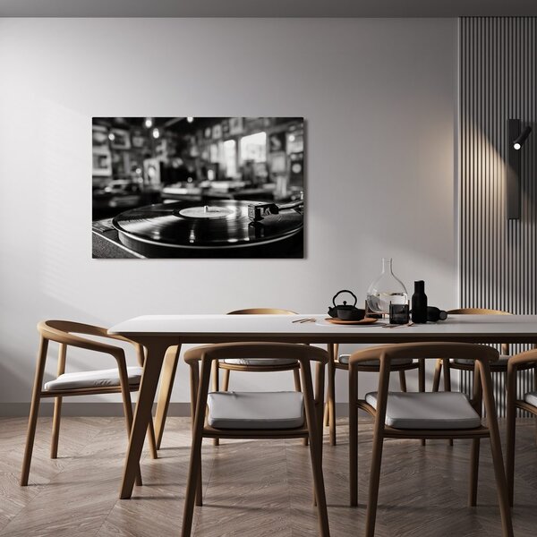 Quadro su tela – Grammofono retrò in interni