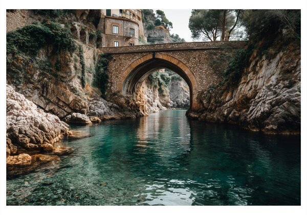Quadro su tela – Acqua tranquilla sotto il ponte