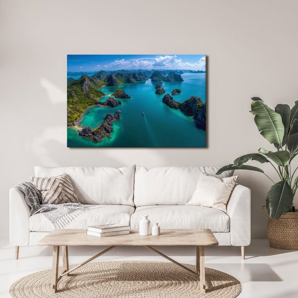 Quadro su tela – Laguna tropicale dall'alto