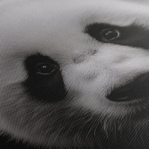 Quadro su tela – Panda bianco e nero sorridente