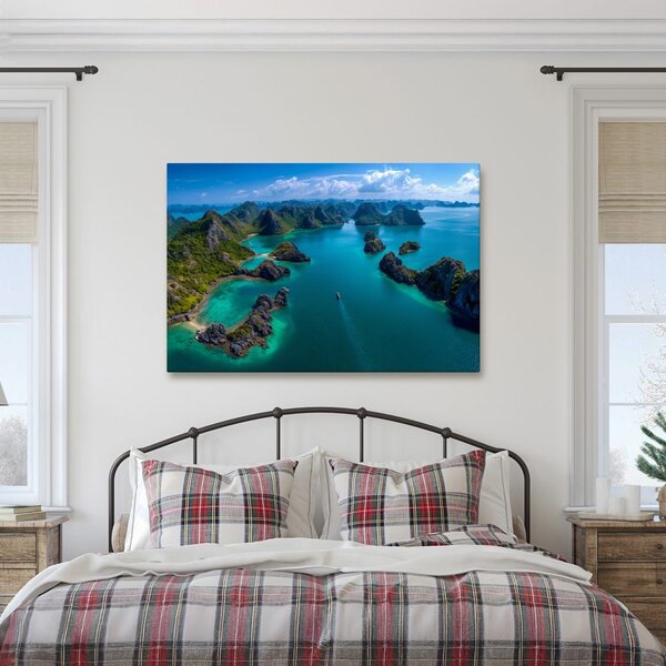 Quadro su tela – Laguna tropicale dall'alto