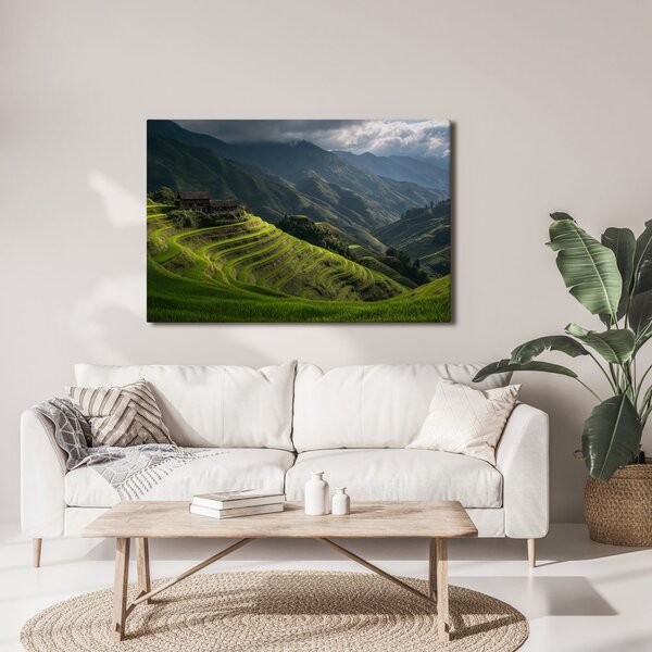 Quadro su tela – Terrazze di riso verdi