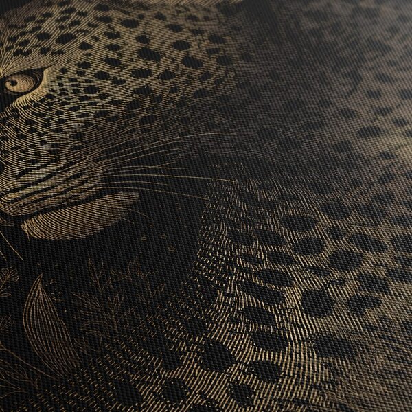Quadro su tela – Leopardo nella giungla notturna
