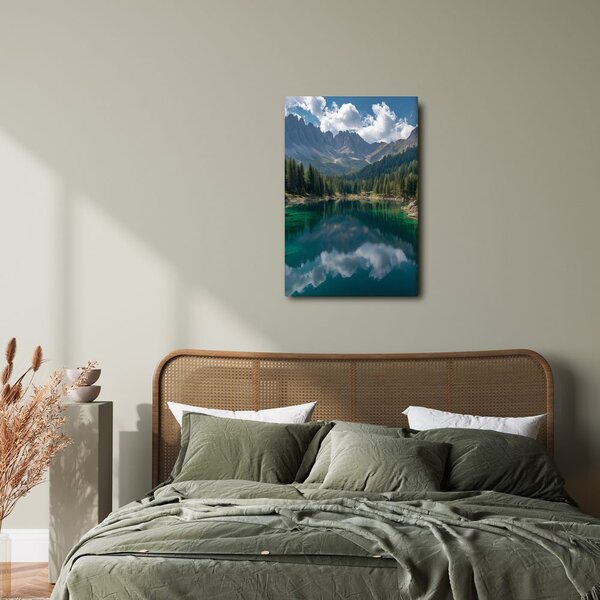 Quadro su tela – Paesaggio tranquillo con montagne