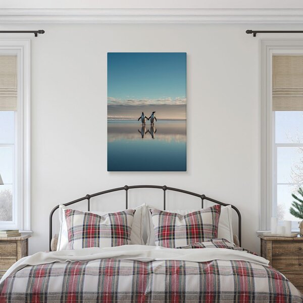 Quadro su tela – Due pinguini riflessi