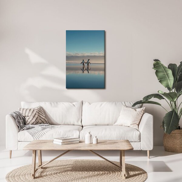 Quadro su tela – Due pinguini riflessi