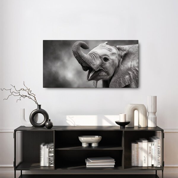 Quadro su tela – Momento gioioso dell'elefante