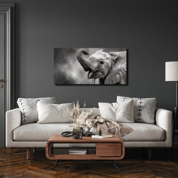 Quadro su tela – Momento gioioso dell'elefante