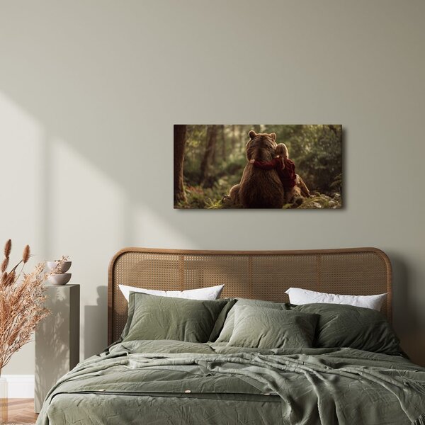 Quadro su tela – Ragazza e orso