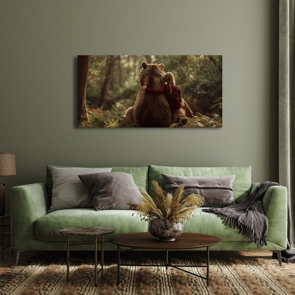 Quadro su tela – Ragazza e orso