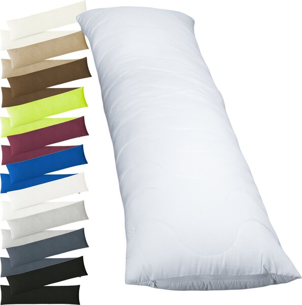 1 x imbottitura 40x80 cm + set di 2 federe in jersey 40 x 80 cm, nero