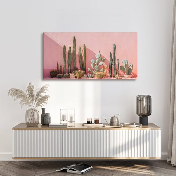 Quadro su tela – Giardino di cactus moderno