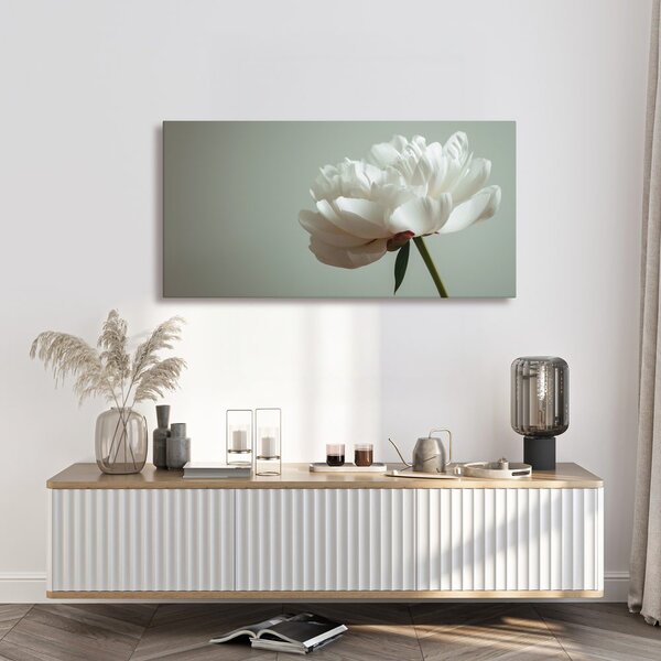 Quadro su tela – Eleganza floreale su bianco