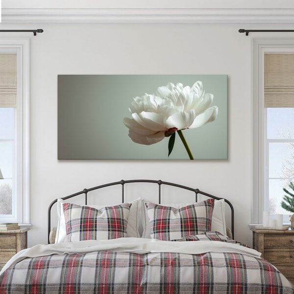 Quadro su tela – Eleganza floreale su bianco