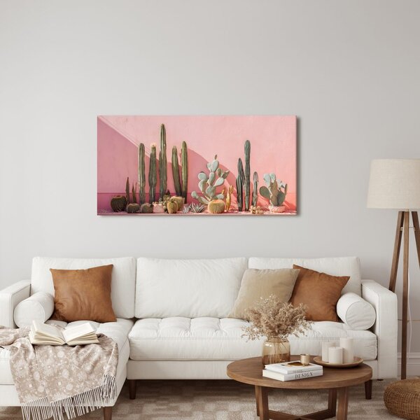 Quadro su tela – Giardino di cactus moderno