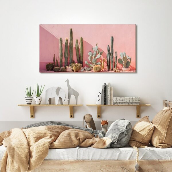 Quadro su tela – Giardino di cactus moderno