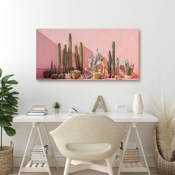 Quadro su tela – Giardino di cactus moderno