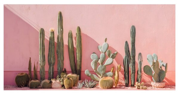 Quadro su tela – Giardino di cactus moderno