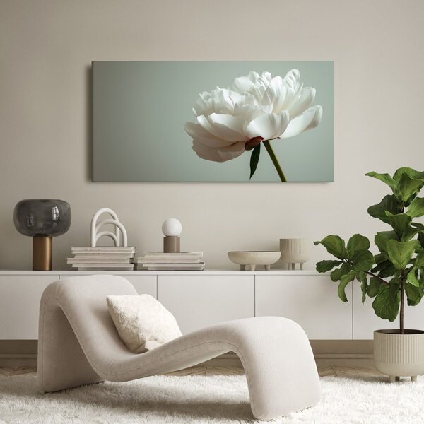 Quadro su tela – Eleganza floreale su bianco