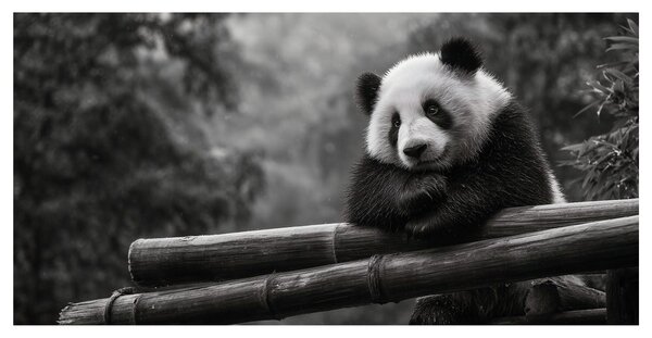 Quadro su tela – Panda tranquilla nella natura