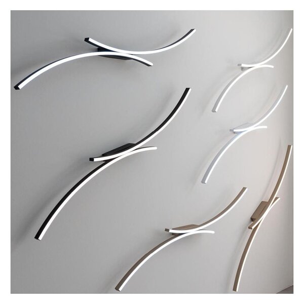 HYPERBOLA PLAFONIERA LED 40W LUCE CCT 3000K-4000K LUNGHEZZA 120 CM ALLUMINIO 3 COLORI MODERNA