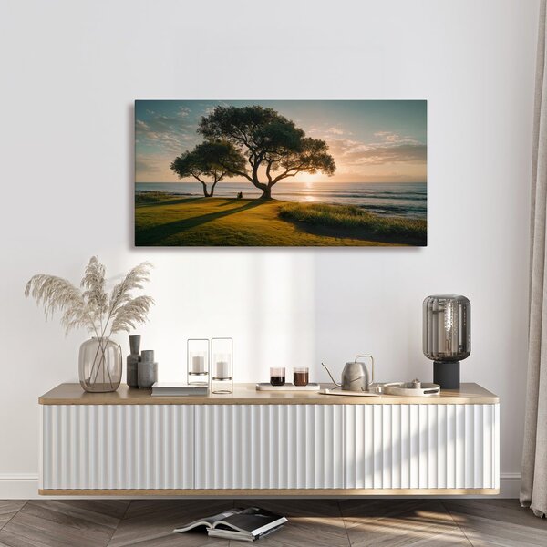 Quadro su tela – Serata tranquilla vicino all'albero