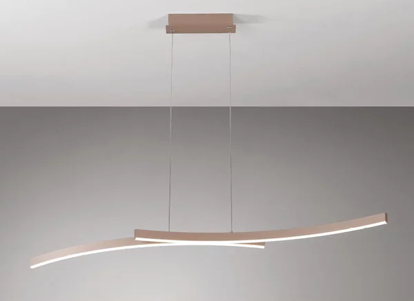 HYPERBOLA SOSPENSIONE LED 40W LUCE CCT 3000K-4000K LUNGHEZZA 120 CM ALLUMINIO 3 COLORI MODERNA