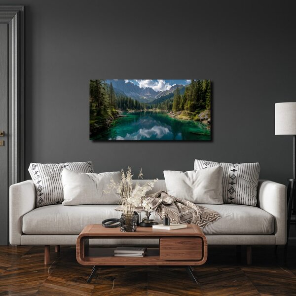 Quadro su tela – Riflesso delle montagne nel lago