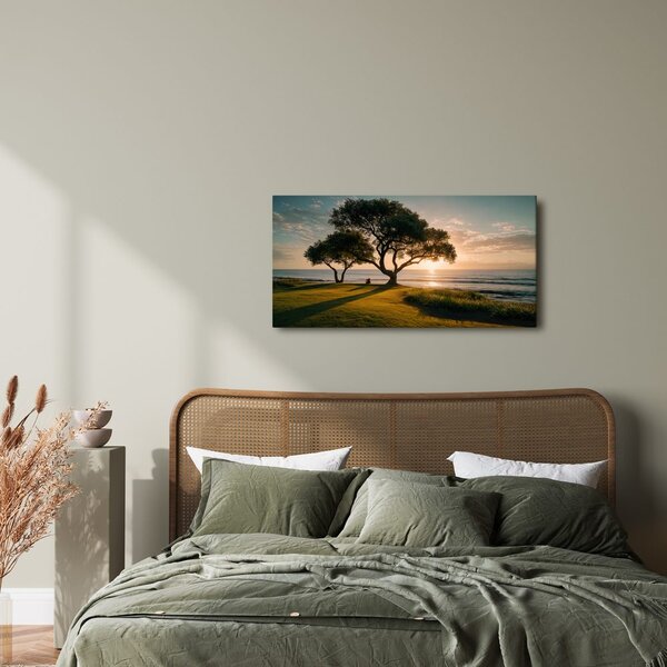 Quadro su tela – Serata tranquilla vicino all'albero