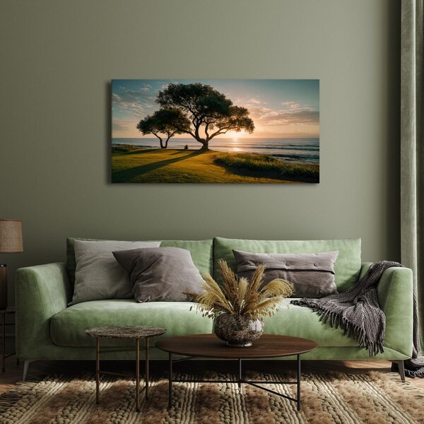 Quadro su tela – Serata tranquilla vicino all'albero