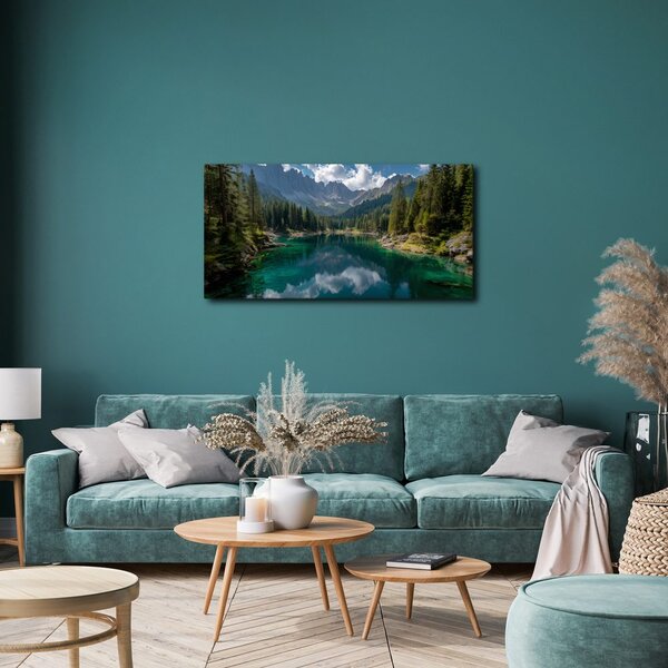 Quadro su tela – Riflesso delle montagne nel lago