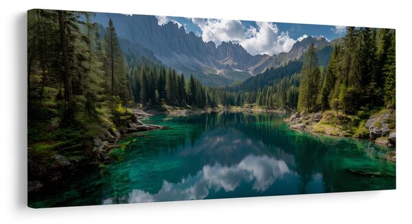 Quadro su tela – Riflesso delle montagne nel lago
