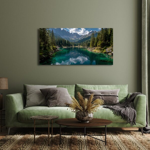 Quadro su tela – Riflesso delle montagne nel lago