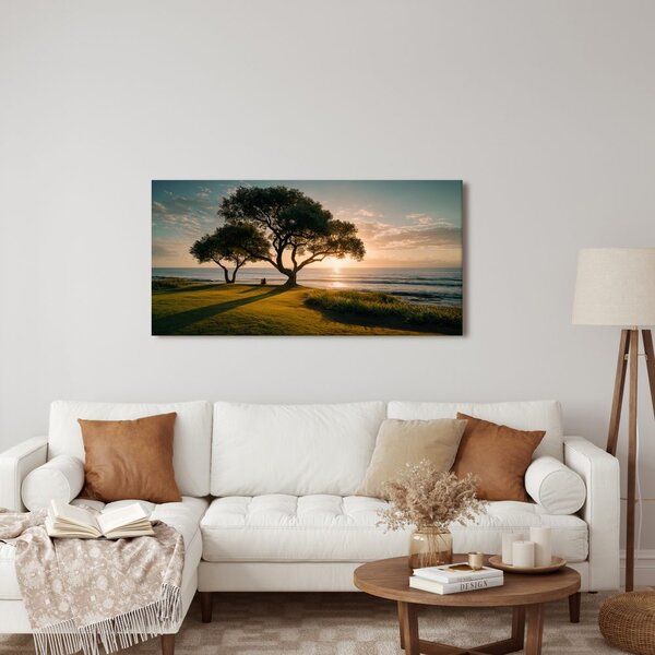 Quadro su tela – Serata tranquilla vicino all'albero