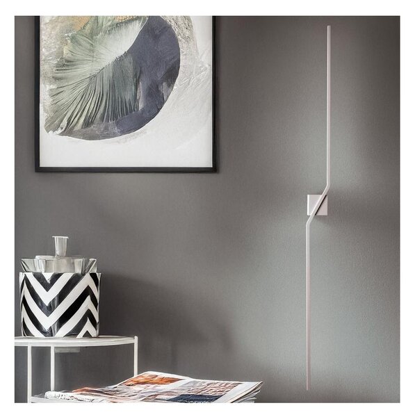 STICK LAMPADA LINEARE IP54 LED 10W LUCE 3000K ALLUMINIO BIANCO MODERNA ALTEZZA CM 143