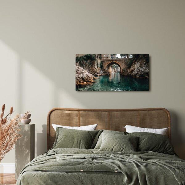 Quadro su tela – Ponte storico sul fiume