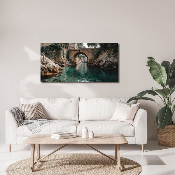 Quadro su tela – Ponte storico sul fiume