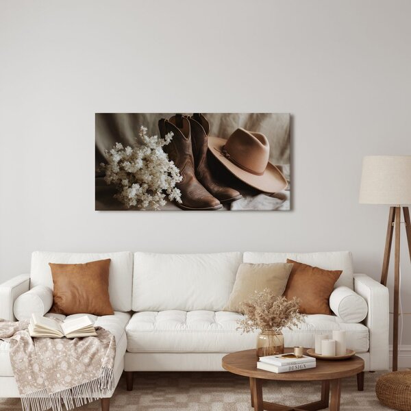 Quadro su tela – Eleganza rustica con fiori
