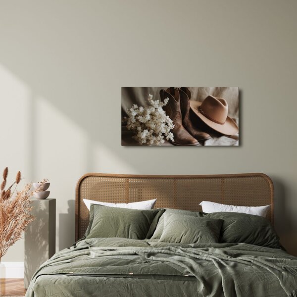 Quadro su tela – Eleganza rustica con fiori
