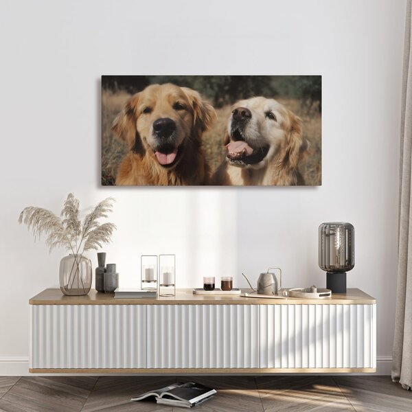 Quadro su tela – Oro nel pelo dei cani