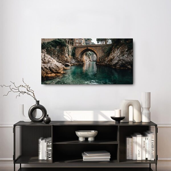 Quadro su tela – Ponte storico sul fiume