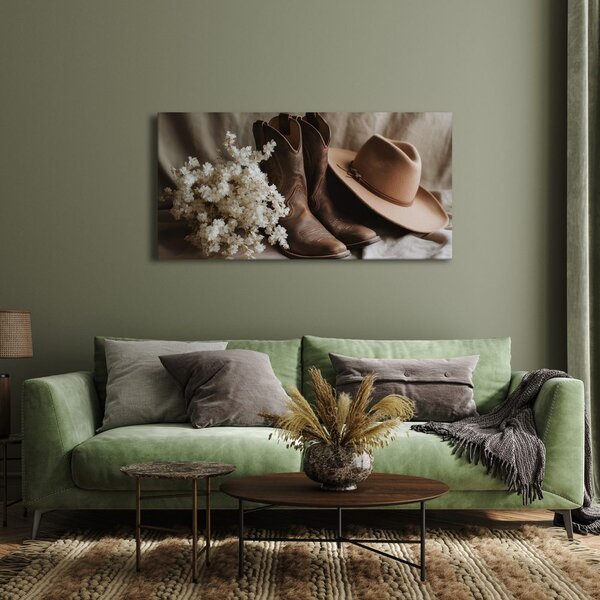 Quadro su tela – Eleganza rustica con fiori