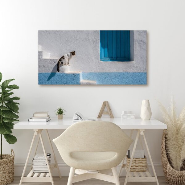Quadro su tela – Gatto tranquillo alla finestra