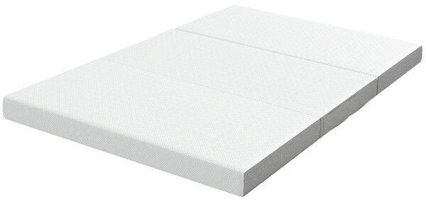 HOMCOM Materasso Pieghevole 195x120cm, 10cm, Rivestimento Lavabile, Ideale per Ospiti/Campeggio | Aosom Italy
