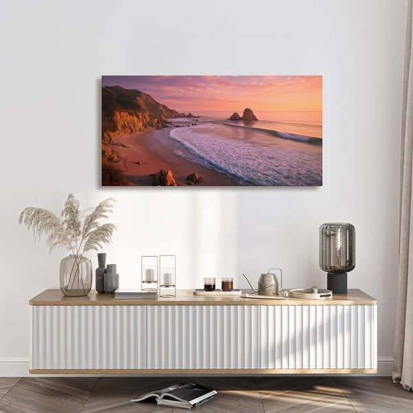 Quadro su tela – Spiaggia tranquilla all'alba